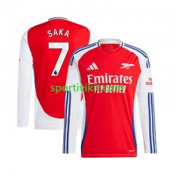 Arsenal Bukayo Saka 7 Rosso Uomo Maglia Prima 2024-2025 Manica Lunga