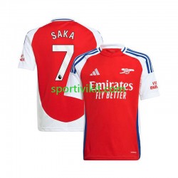 Arsenal Bukayo Saka 7 Rosso Uomo Maglia Prima 2024-2025 Manica Corta