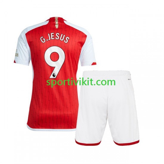 Completo da calcio Bambini Arsenal Gabriel Jesus 9 Maglia Prima 2023-2024 Manica Corta