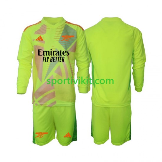 Completo da calcio Bambini Arsenal Portiere Maglia Prima 2024-2025 Manica Lunga Completo da calcio Bambini Arsenal Portiere Maglia Prima 2024-2025 Manica Lunga