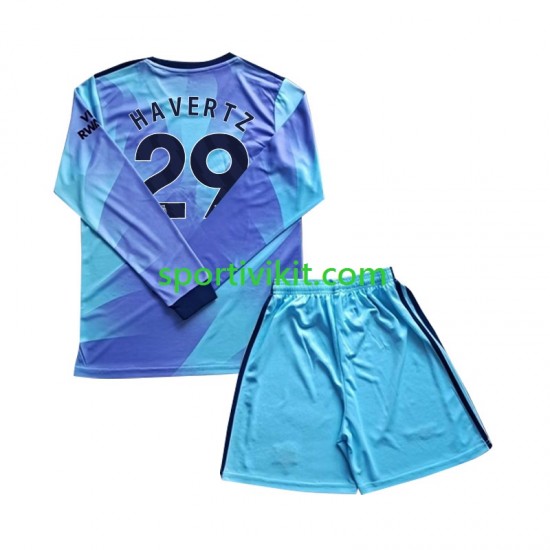 Completo da calcio Bambini Arsenal Havertz 29 Maglia Terza 2024-2025 Manica Lunga Completo da calcio Bambini Arsenal Havertz 29 Maglia Terza 2024-2025 Manica Lunga