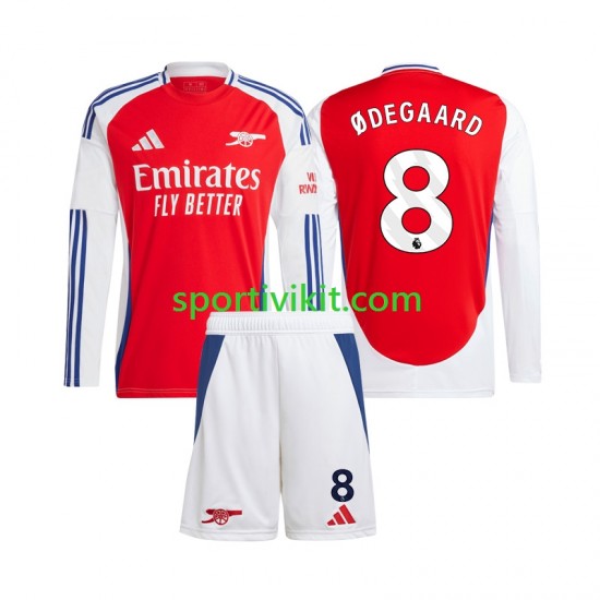 Completo da calcio Bambini Arsenal Martin Odegaard 8 Maglia Prima 2024-2025 Manica Lunga