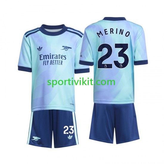 Completo da calcio Bambini Arsenal Merino 23 Maglia Terza 2024-2025 Manica Corta