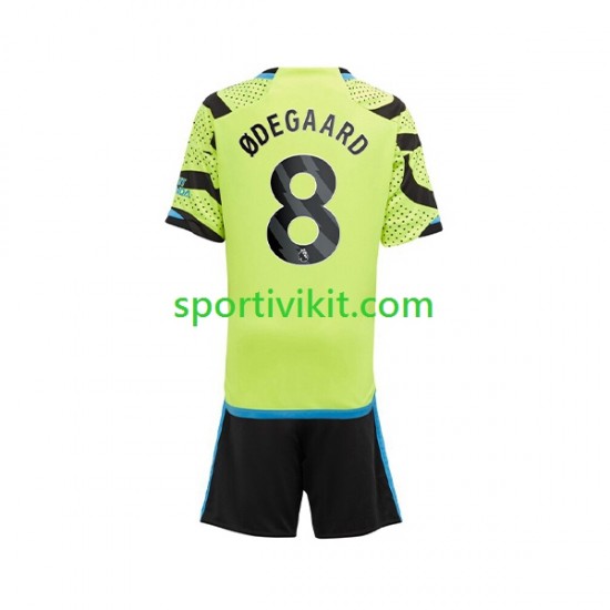 Completo da calcio Bambini Arsenal Odegaard 8 Maglia Seconda 2023-2024 Manica Corta
