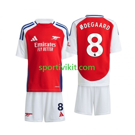 Completo da calcio Bambini Arsenal Odegaard 8 Maglia Prima 2024-2025 Manica Corta Completo da calcio Bambini Arsenal Odegaard 8 Maglia Prima 2024-2025 Manica Corta