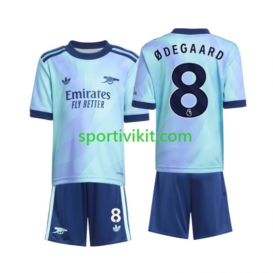 Completo da calcio Bambini Arsenal Odegaard 8 Maglia Terza 2024-2025 Manica Corta Completo da calcio Bambini Arsenal Odegaard 8 Maglia Terza 2024-2025 Manica Corta