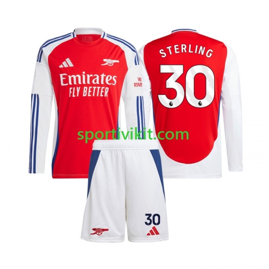 Completo da calcio Bambini Arsenal Raheem Sterling 30 Maglia Prima 2024-2025 Manica Lunga Completo da calcio Bambini Arsenal Raheem Sterling 30 Maglia Prima 2024-2025 Manica Lunga