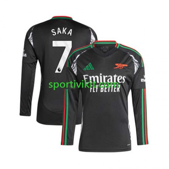 Arsenal SAKA 7 Uomo Maglia Seconda 2024-2025 Manica Lunga Arsenal SAKA 7 Uomo Maglia Seconda 2024-2025 Manica Lunga