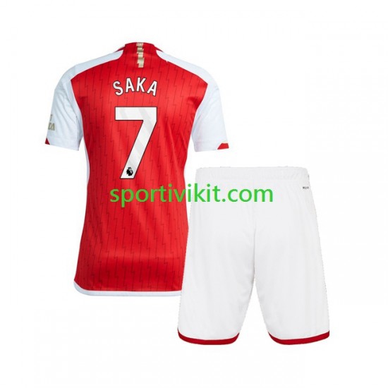 Completo da calcio Bambini Arsenal Saka 7 Maglia Prima 2023-2024 Manica Corta