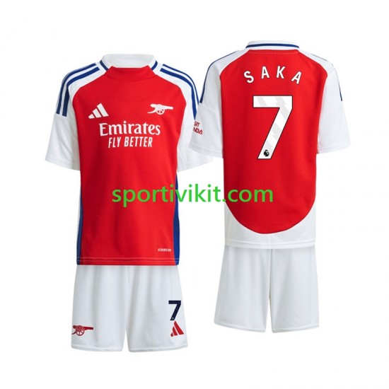 Completo da calcio Bambini Arsenal Saka 7 Maglia Prima 2024-2025 Manica Corta