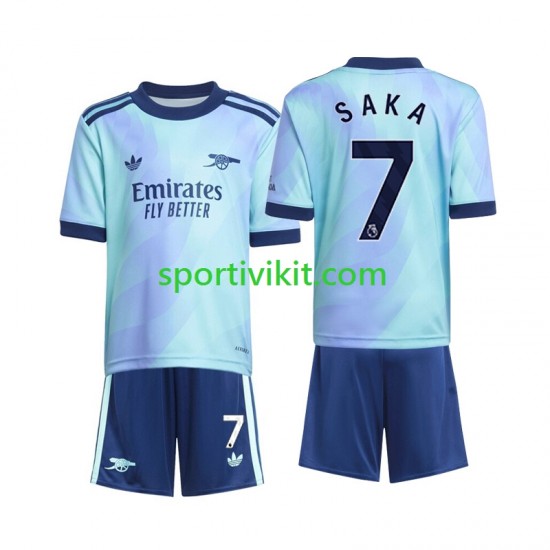 Completo da calcio Bambini Arsenal Saka 7 Maglia Terza 2024-2025 Manica Corta