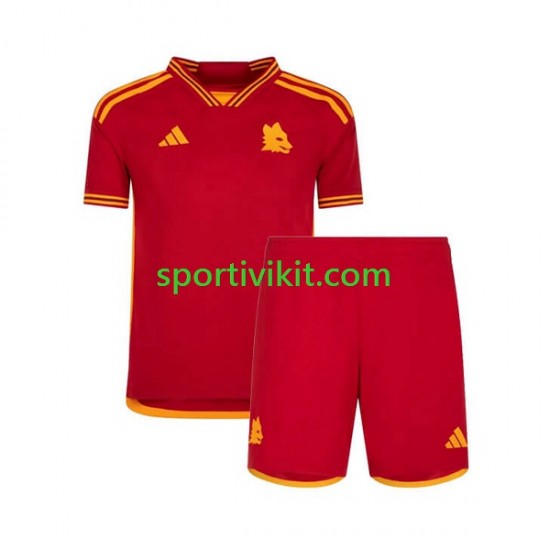 Completo da calcio Bambini AS Roma Maglia Prima 2023-2024 Manica Corta Completo da calcio Bambini AS Roma Maglia Prima 2023-2024 Manica Corta