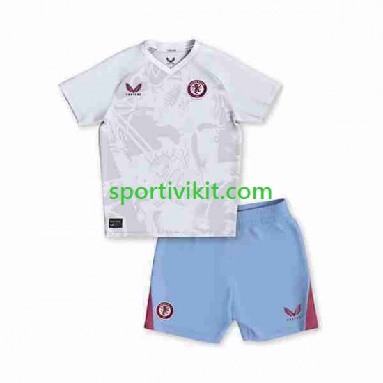 Completo da calcio Bambini Aston Villa Maglia Seconda 2023-2024 Manica Corta Completo da calcio Bambini Aston Villa Maglia Seconda 2023-2024 Manica Corta