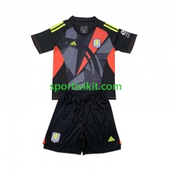 Completo da calcio Bambini Aston Villa Portiere Maglia Seconda 2024-2025 Manica Corta