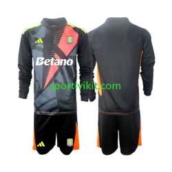 Completo da calcio Bambini Aston Villa Portiere Maglia Prima 2024-2025 Manica Lunga