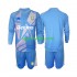 Completo da calcio Bambini Aston Villa Portiere Blu Maglia Terza 2024-2025 Manica Lunga