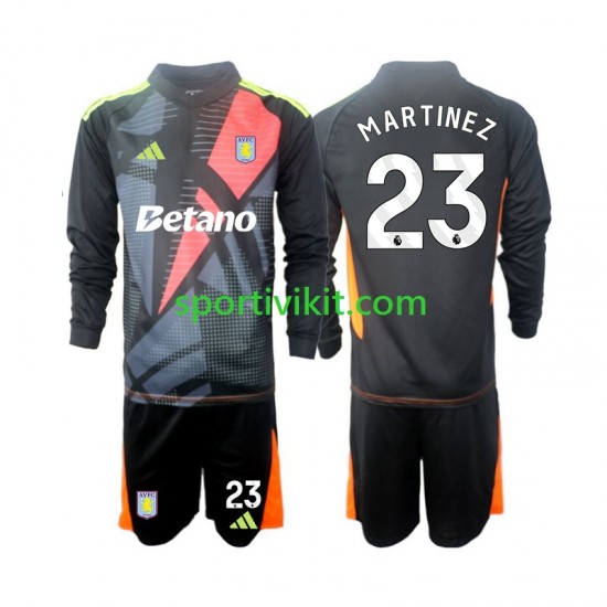 Completo da calcio Bambini Aston Villa Portiere Emiliano Martinez 23 Maglia Seconda 2024-2025 Manica Lunga Completo da calcio Bambini Aston Villa Portiere Emiliano Martinez 23 Maglia Seconda 2024-2025 Manica Lunga