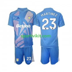 Completo da calcio Bambini Aston Villa Portiere Emiliano Martinez 23 Maglia Terza 2024-2025 Manica Corta