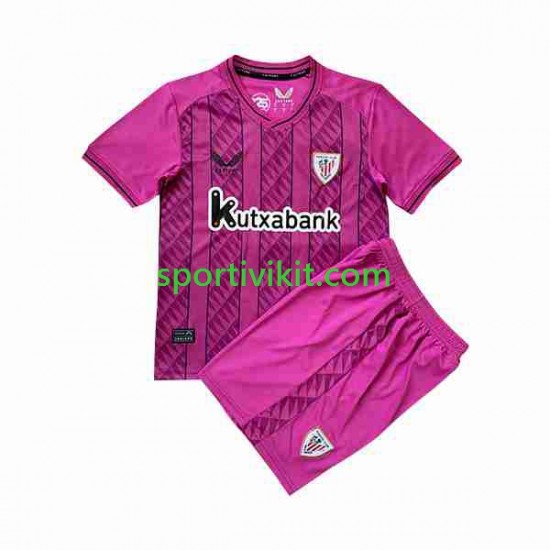 Completo da calcio Bambini Athletic Bilbao Portiere Maglia Seconda 2023-2024 Manica Corta