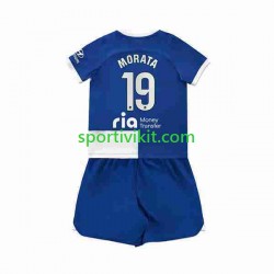 Completo da calcio Bambini Atlético Madrid 2 Alvaro Morata 19 Maglia Seconda 2023-2024 Manica Corta