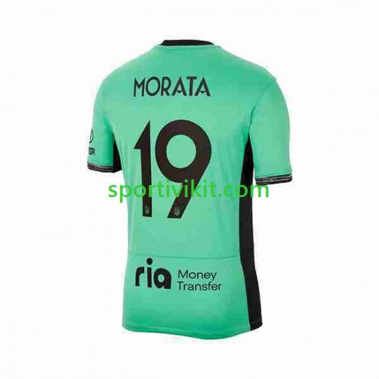 Atlético Madrid 2 Alvaro Morata 19 Uomo Maglia Terza 2023-2024 Manica Corta Atlético Madrid 2 Alvaro Morata 19 Uomo Maglia Terza 2023-2024 Manica Corta