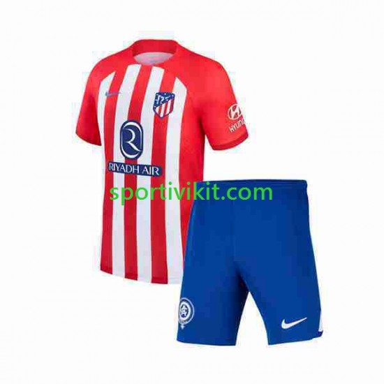 Completo da calcio Bambini Atlético Madrid 2 Maglia Prima 2023-2024 Manica Corta Completo da calcio Bambini Atlético Madrid 2 Maglia Prima 2023-2024 Manica Corta