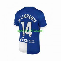 Atlético Madrid 2 Marcos Llorente 14 Uomo Maglia Seconda 2023-2024 Manica Corta