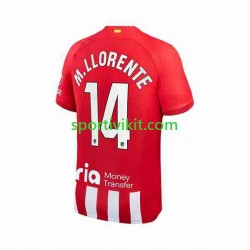 Atlético Madrid 2 Marcos Llorente 14 Uomo Maglia Prima 2023-2024 Manica Corta