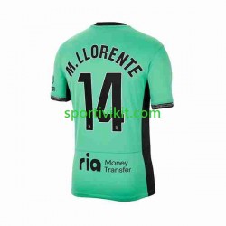 Atlético Madrid 2 Marcos Llorente 14 Uomo Maglia Terza 2023-2024 Manica Corta
