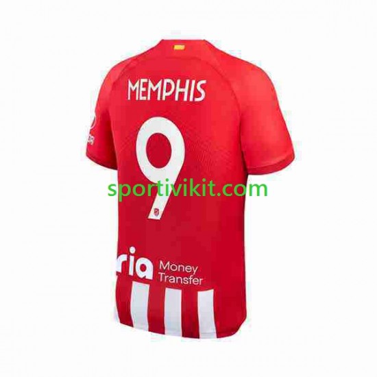 Atlético Madrid 2 Memphis Depay 9 Uomo Maglia Prima 2023-2024 Manica Corta