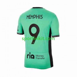 Atlético Madrid 2 Memphis Depay 9 Uomo Maglia Terza 2023-2024 Manica Corta