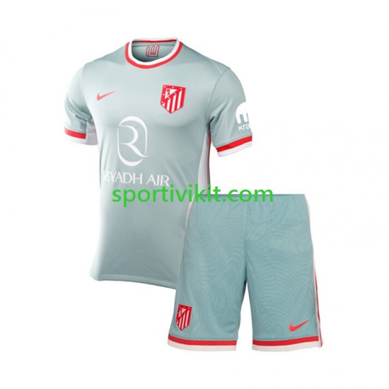 Completo da calcio Bambini Atlético Madrid Maglia Seconda 2024-2025 Manica Corta