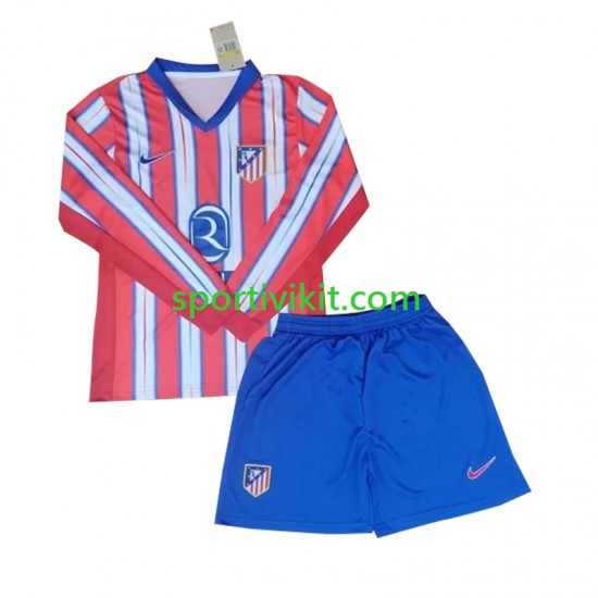 Completo da calcio Bambini Atlético Madrid Maglia Prima 2024-2025 Manica Lunga
