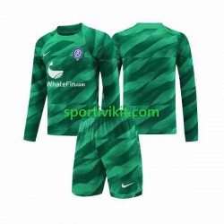 Completo da calcio Bambini Atlético Madrid Portiere Maglia Seconda 2023-2024 Manica Lunga