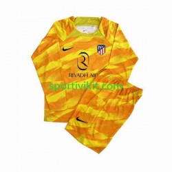 Completo da calcio Bambini Atlético Madrid Portiere Arancia Maglia 2023-2024 Manica Lunga