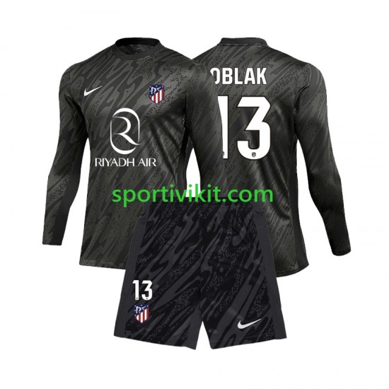 Completo da calcio Bambini Atlético Madrid Portiere Jan Oblak 13 Maglia Prima 2024-2025 Manica Lunga Completo da calcio Bambini Atlético Madrid Portiere Jan Oblak 13 Maglia Prima 2024-2025 Manica Lunga