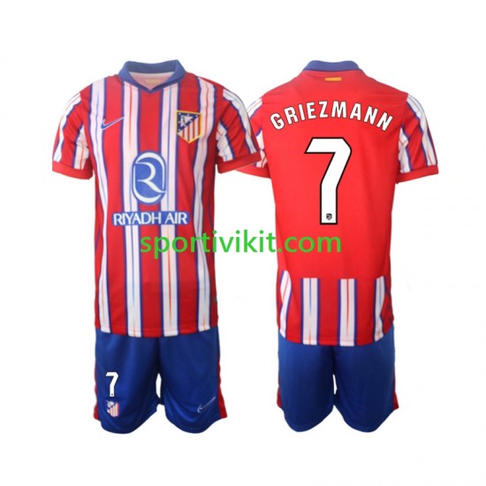 Completo da calcio Bambini Atlético Madrid Griezmann 7 Maglia Prima 2024-2025 Manica Corta Completo da calcio Bambini Atlético Madrid Griezmann 7 Maglia Prima 2024-2025 Manica Corta