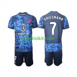 Completo da calcio Bambini Atlético Madrid Griezmann 7 Maglia Terza 2024-2025 Manica Corta