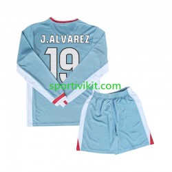 Completo da calcio Bambini Atlético Madrid Julian Alvarez 19 Maglia Seconda 2024-2025 Manica Lunga