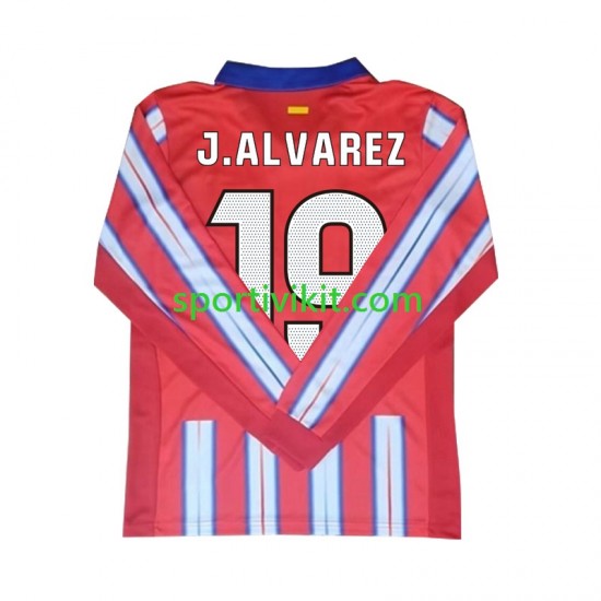 Atlético Madrid Julian Alvarez 19 Uomo Maglia Prima 2024-2025 Manica Lunga Atlético Madrid Julian Alvarez 19 Uomo Maglia Prima 2024-2025 Manica Lunga
