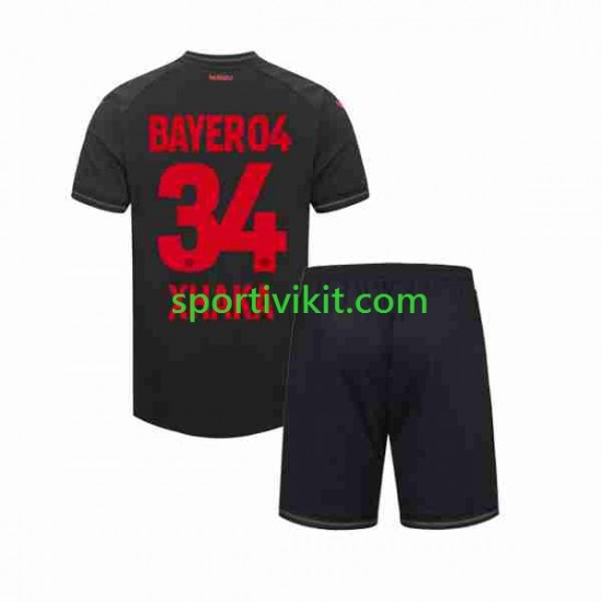 Completo da calcio Bambini Bayer 04 Leverkusen Granit Xhaka 34 Maglia Prima 2023-2024 Manica Corta Completo da calcio Bambini Bayer 04 Leverkusen Granit Xhaka 34 Maglia Prima 2023-2024 Manica Corta