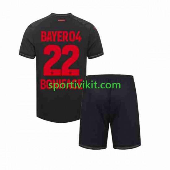 Completo da calcio Bambini Bayer 04 Leverkusen Victor Boniface 22 Maglia Prima 2023-2024 Manica Corta Completo da calcio Bambini Bayer 04 Leverkusen Victor Boniface 22 Maglia Prima 2023-2024 Manica Corta