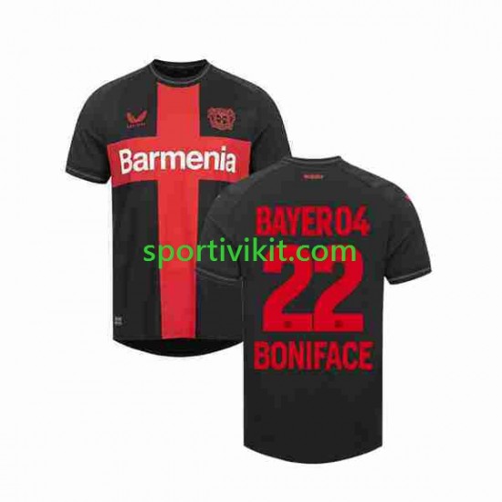 Bayer 04 Leverkusen Victor Boniface 22 Uomo Maglia Prima 2023-2024 Manica Corta
