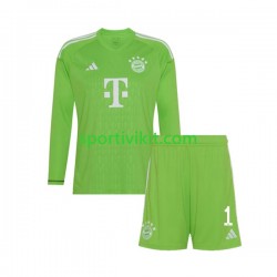 Completo da calcio Bambini FC Bayern München Portiere Manuel Neuer 1 Maglia Seconda 2023-2024 Manica Lunga