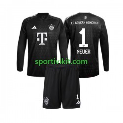 Completo da calcio Bambini FC Bayern München Portiere Manuel Neuer 1 Maglia Prima 2023-2024 Manica Lunga