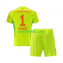 Completo da calcio Bambini FC Bayern München Portiere Manuel Neuer 1 Maglia Prima 2024-2025 Manica Corta