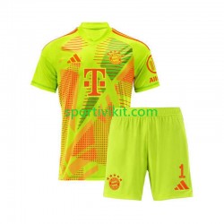 Completo da calcio Bambini FC Bayern München Portiere Manuel Neuer 1 Maglia Prima 2024-2025 Manica Corta