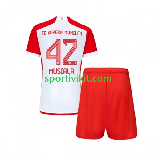 Completo da calcio Bambini FC Bayern München Jamal Musiala 42 Maglia Prima 2023-2024 Manica Corta