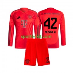 Completo da calcio Bambini FC Bayern München Jamal Musiala 42 Maglia Prima 2024-2025 Manica Lunga