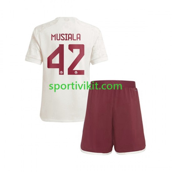 Completo da calcio Bambini FC Bayern München Jamal Musiala 42 Maglia Terza 2023-2024 Manica Corta